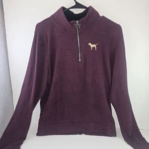 Victoria's Secret Maroon Quarter-Zip Sweater